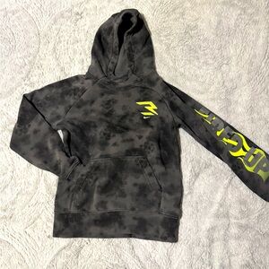 Youth, black gray and neon green Nike fired up hoodie size medium 10-12 years